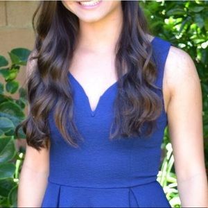 Royal Blue A-line Formal Short Dress